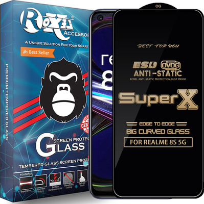 Roxel Edge To Edge Tempered Glass for REALME 8S 5G(Pack of 1)