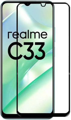 Caseline Edge To Edge Tempered Glass for realme c33 ,Realme c33 ,Realme C33(Pack of 1)