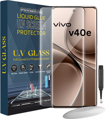 Fablue Edge To Edge Tempered Glass for Vivo V40E 5G(Pack of 1)