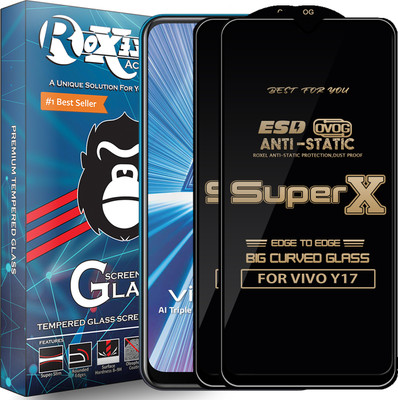 Roxel Edge To Edge Tempered Glass for VIVO Y17(Pack of 2)