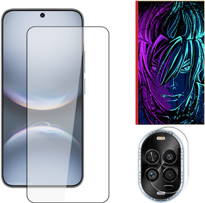 ARBAN Edge To Edge Tempered Glass for Huawei nova 14 Lite 5G Tempered Screen Protector | Anti-Scratch | Edge to Edge Full Coverage | 9H Hardness ( 1 FRONT SCREEN GUARD + 1 CAMERA LENS PROTECTOR + 1 FREE BACK EMBOSSED SKIN002 )(Pack of 1)