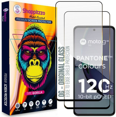 Shoppitzzo Edge To Edge Tempered Glass for Motorola G84 5G(6.55 Inch)(Pack of 2)