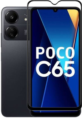 RCHJV Edge To Edge Tempered Glass for Poco C65, Mi Poco C65(Pack of 1)
