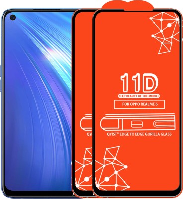 Qyist Edge To Edge Tempered Glass for Realme 6(Pack of 2)