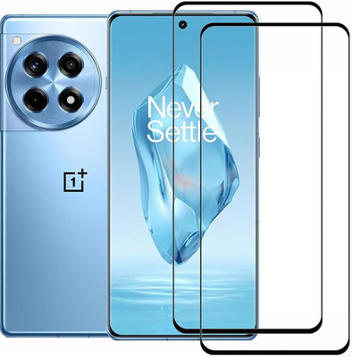 HIE POWER Edge To Edge Tempered Glass for OnePlus 12- | Full Glue Curved Tempered Glass | Bubble Free Installation |(Pack of 2)