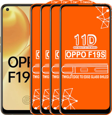 TWIGLO Edge To Edge Tempered Glass for OPPO F19S(Pack of 4)