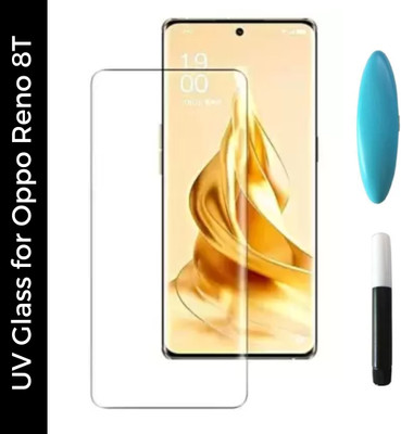 Kartuce Edge To Edge Tempered Glass for Oppo Reno 8T 5G, Oppo Reno 8T 5G UV Glass(Pack of 1)
