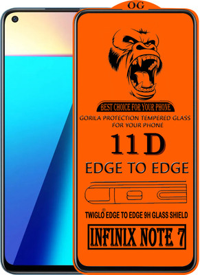 TWIGLO Edge To Edge Tempered Glass for INFINIX NOTE 7(Pack of 1)