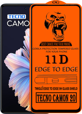TWIGLO Edge To Edge Tempered Glass for TECNO CAMON 20(Pack of 1)