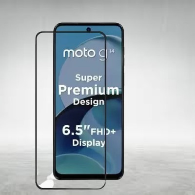 vmt stock Edge To Edge Tempered Glass for MOTOROLA g14, Moto G14, Motorola G14, Motorola Moto G14(Pack of 1)