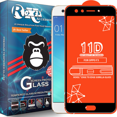 Roxel Edge To Edge Tempered Glass for Oppo F3(Pack of 1)