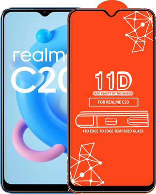 Qyist Edge To Edge Tempered Glass for Realme C20(Pack of 1)