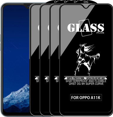 Qyist Edge To Edge Tempered Glass for OPPO A11K(Pack of 4)