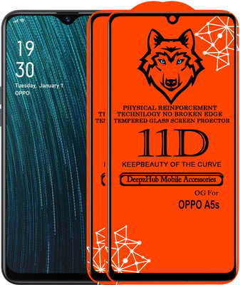 CRodible Edge To Edge Tempered Glass for OPPO A5s(Pack of 2)