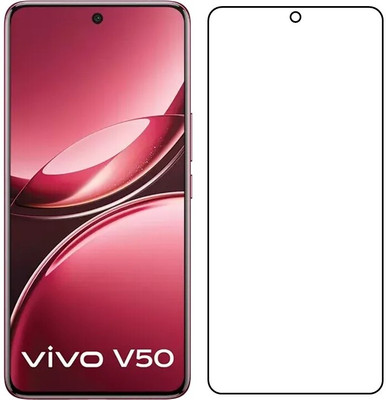ARMORX Edge To Edge Tempered Glass for VIVO V50 Smart Mobile Plastic And Fiber Impossible Flexible Tempered Glass VIVO V50(Pack of 2)