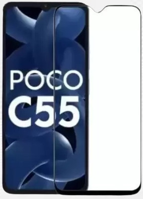 vmt stock Edge To Edge Tempered Glass for POCO C55 5G(Pack of 1)