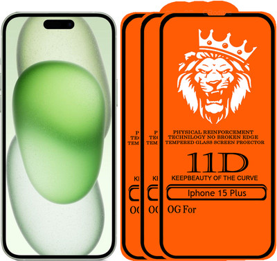 DeepzHub Edge To Edge Tempered Glass for iPhone 15 Plus(Pack of 3)