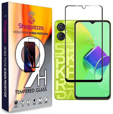 Shoppitzzo Edge To Edge Tempered Glass for Techno Spark 9/9T/9 Pro/*NeoShield*Tempered Glass/Full Screen Coverage-Edge to Edge/9H(Pack of 1)