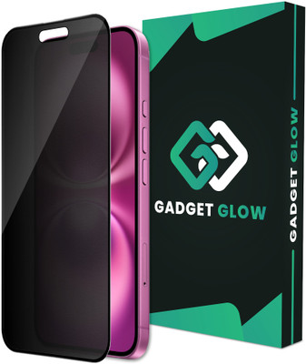 Gadget Glow Edge To Edge Tempered Glass for iPhone 16 Plus, Apple iPhone 16 Plus, Matte Privacy Anti Spy Glass(Pack of 1)