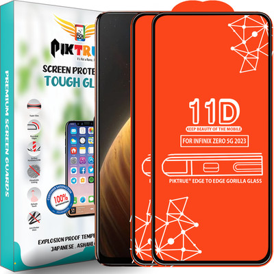 PikTrue Edge To Edge Tempered Glass for Infinix Zero 5G 2023(Pack of 2)