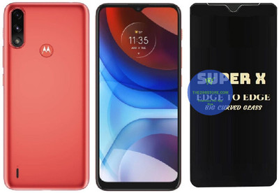 NEWSHAH Edge To Edge Tempered Glass for Motorola Moto E7 Power, Super X Edge Glass, Super X Tempered Glass, Super X Screen Protector(Pack of 1)