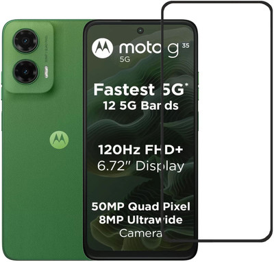 Flipkart SmartBuy Edge To Edge Tempered Glass for MOTOROLA g35 5G, MOTOROLA Moto G35 5G, Moto G35 5G, Motorola G35 5G(Pack of 1)