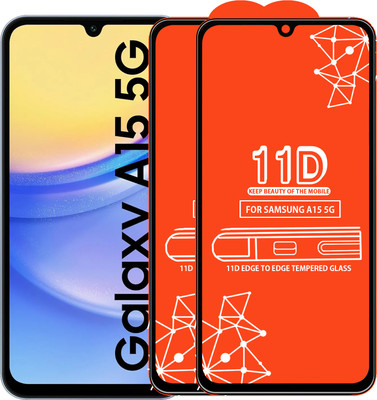 Qyist Edge To Edge Tempered Glass for Samsung Galaxy A15 5G(Pack of 2)