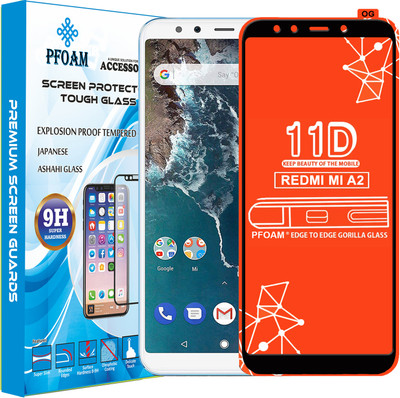 PFOAM Edge To Edge Tempered Glass for Mi A2(Pack of 1)