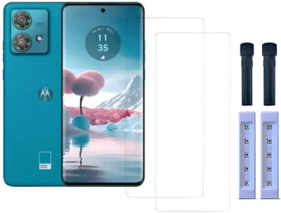 Mofrills Edge To Edge Tempered Glass for Motorola Edge 40 Neo(Pack of 2)