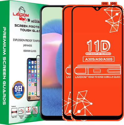 Laxdom Edge To Edge Tempered Glass for SAMSUNG GALAXY A50(Pack of 2)