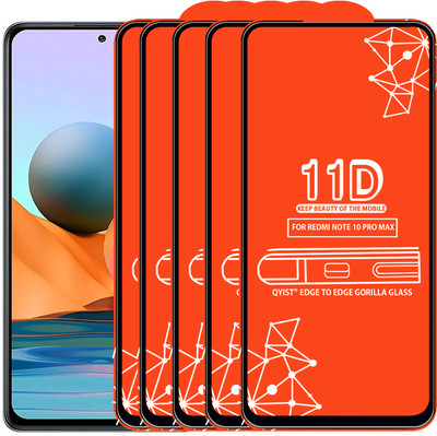 Qyist Edge To Edge Tempered Glass for Redmi Note 10 Pro Max(Pack of 5)