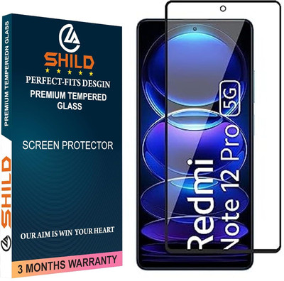 shild Edge To Edge Tempered Glass for Redmi Note 12 Pro(Pack of 1)