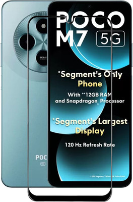 INFINITYWORLD Edge To Edge Tempered Glass for Poco M7 5G(Pack of 1)