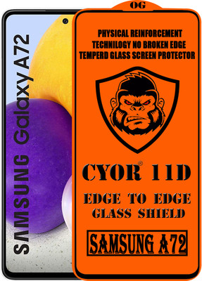 CYOR Edge To Edge Tempered Glass for SAMSUNG A72(Pack of 1)