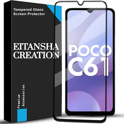EITANSHA CREATION Edge To Edge Tempered Glass for POCO C61(Pack of 1)
