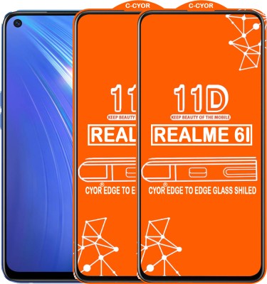 CYOR Edge To Edge Tempered Glass for REALME 6I(Pack of 2)