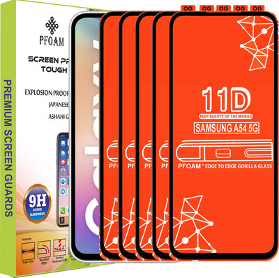 PFOAM Edge To Edge Tempered Glass for SAMSUNG GALAXY A54 5G(Pack of 5)