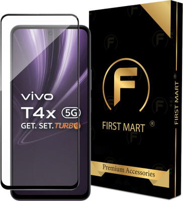 FIRST MART Edge To Edge Tempered Glass for Vivo T4x 5G, Vivo T4x(Pack of 1)