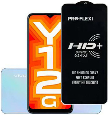 SM Styles Edge To Edge Tempered Glass for Vivo Y12g(Pack of 1)
