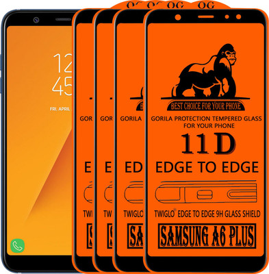 TWIGLO Edge To Edge Tempered Glass for Samsung Galaxy A6 Plus(Pack of 4)