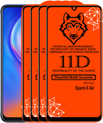 CRodible Edge To Edge Tempered Glass for Tecno Spark 6 Air(Pack of 4)