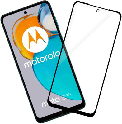 HUPSHY Edge To Edge Tempered Glass for MOTOROLA e22s, MOTO e22s(Pack of 1)