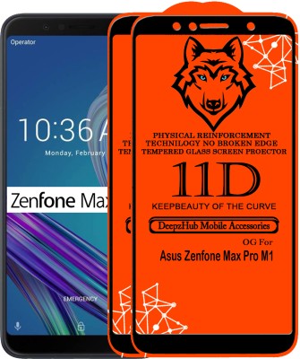 DeepzHub Edge To Edge Tempered Glass for Asus Zenfone Max Pro M1(Pack of 2)