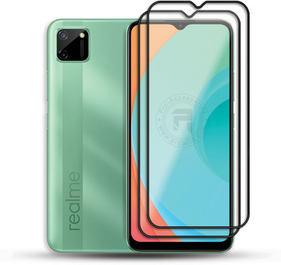 PROACCS Edge To Edge Tempered Glass for REALME C11(Pack of 2)