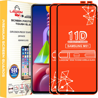 Laxdom Edge To Edge Tempered Glass for SAMSUNG GALAXY M51(Pack of 2)