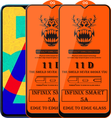 Forego Edge To Edge Tempered Glass for Infinix Smart 5A(Pack of 2)