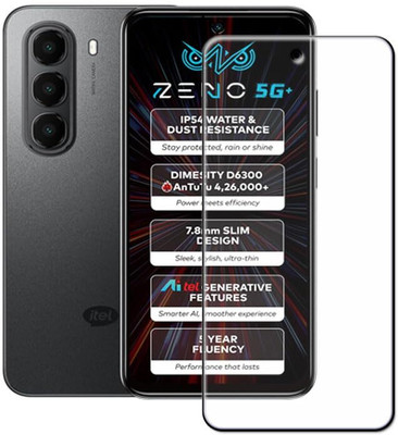 FwellT Edge To Edge Tempered Glass for Itel zeno 5G(Pack of 1)