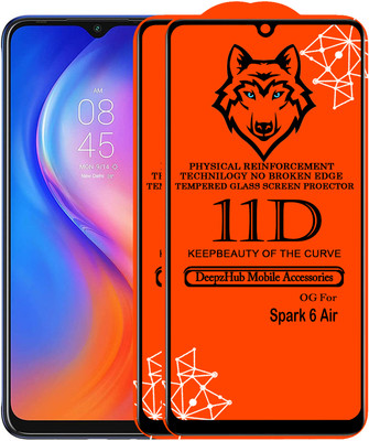 DeepzHub Edge To Edge Tempered Glass for Tecno Spark 6 Air(Pack of 2)