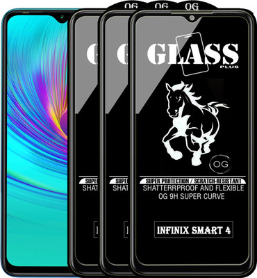 PFOAM Edge To Edge Tempered Glass for INFINIX SMART 4(Pack of 3)