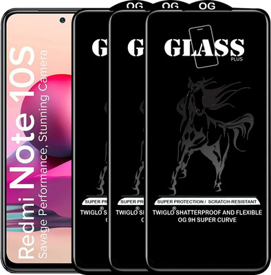 TWIGLO Edge To Edge Tempered Glass for REDMI NOTE 10S(Pack of 3)